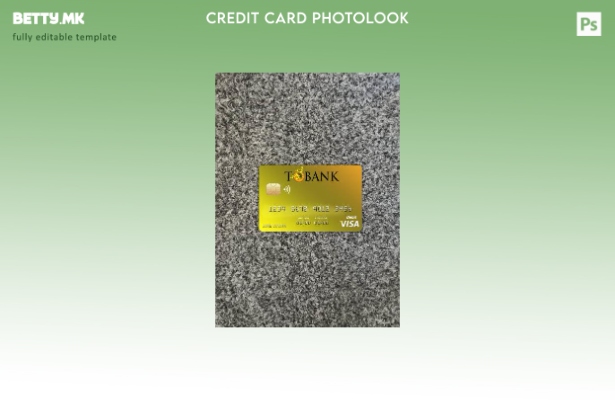 Модерен стил на предниот шаблон за фото изглед на виза картичка на банката Бутан